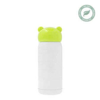 Stainless steel thermos bottle for children green