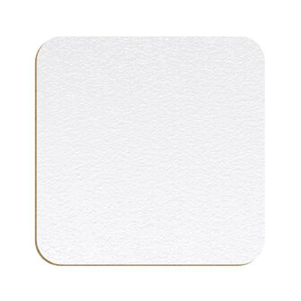 Coaster White texture - 90 x 90 x 3.18 mm - Hardboard