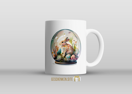 rabbit-in-globe-easter-egg-jar-c-003 Mug 