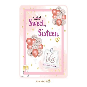 Sweet Sixteen Tin - 198 x 128 x 70 mm