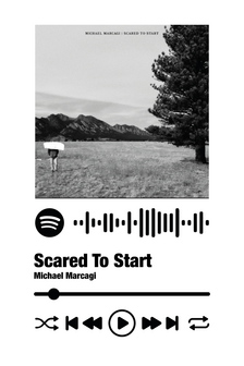 Michael Marcagi-Scared To Start Music album on plexiglass 20cm x 30cm