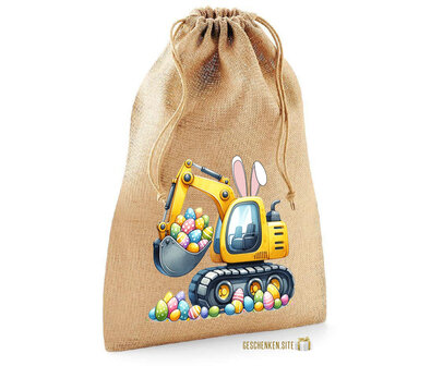 Easter Crane JUTE STUFF BAG XS