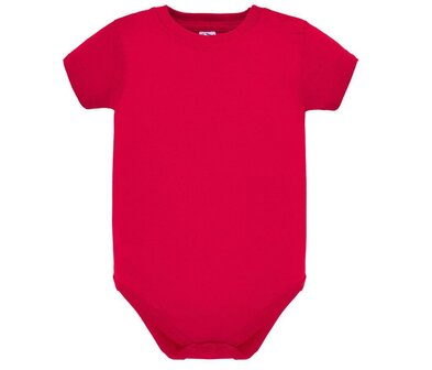 Single Jersey Baby Romper - Red