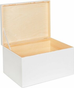 Storage box Rectangle Flap Lid White