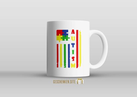 Autism flag Mug 11oz White