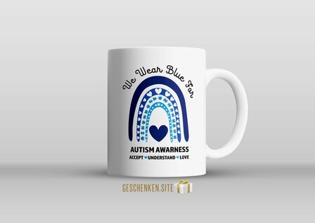 Blue Autism Mug 11oz White