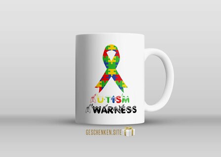 Autism Awarness 2 Mok 11oz Wit 