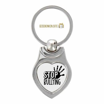 Stop bullying Sleutelhanger Hartvorm - 22 x 24 mm