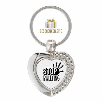 Stop bullying Sleutelhanger Hartvorm - 23 x 21 mm