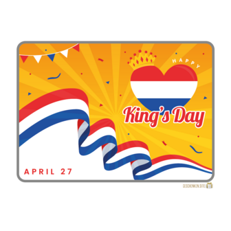 King&#039;s Day 3 Tin - 198 x 128 x 70 mm