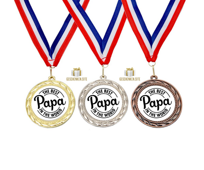 The Best Papa In The World Medal Gold