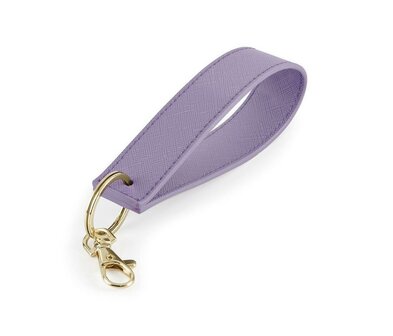 Name 1 White Lilac Boutique Wristlet Keyring