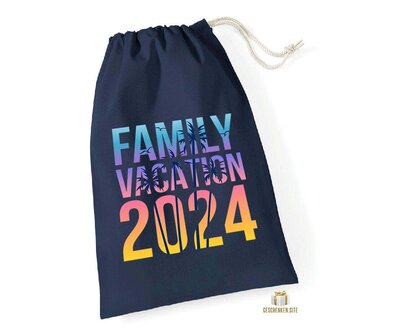 Family vacation 2024-01 - COTTON STUFF BAG Navy 