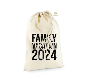 Family vacation 2024-02 - COTTON STUFF BAG Natural 