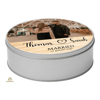 Round Tin MARRIED - Personalized