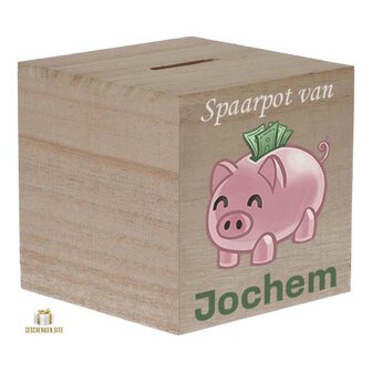 Piggy Bank spaarpot hout