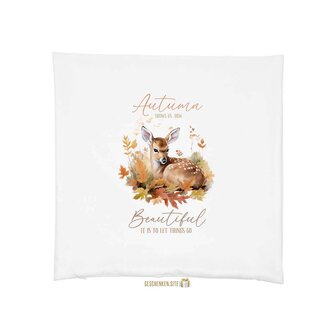 Autumn shows us, Pillowcase White