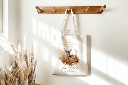 Autumn shows us, Recycled Cotton Tote - Natural