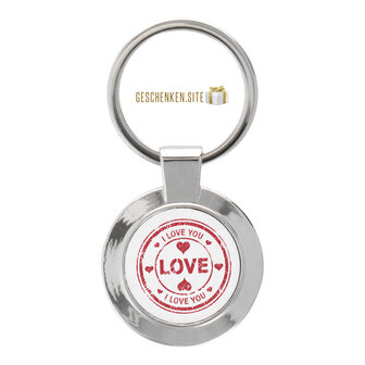 I Love You Sleutelhanger Rond - 35 mm