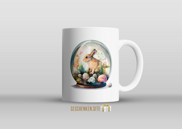 rabbit-in-globe-easter-egg-jar-c-002 Mug 