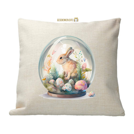 rabbit-in-globe-easter-egg-jar-c-002.png kussensloop + kussen