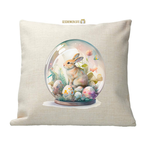 rabbit-in-globe-easter-egg-jar-c-004.png kussensloop + kussen