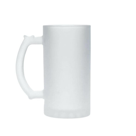 16oz glass beer mug with image