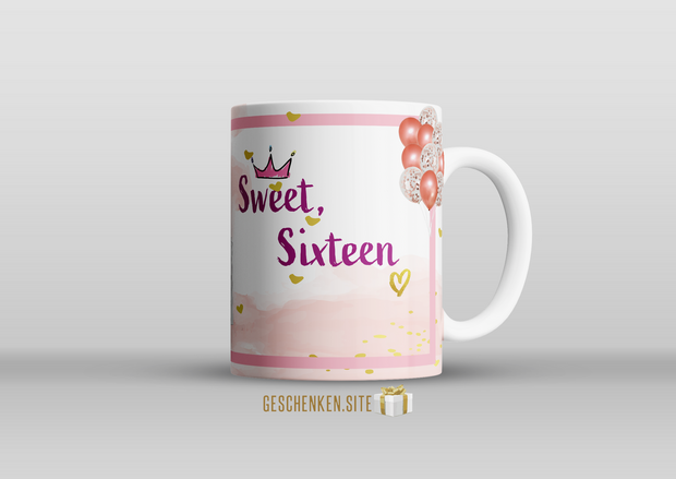 Sweet 16 Mug 11oz White 