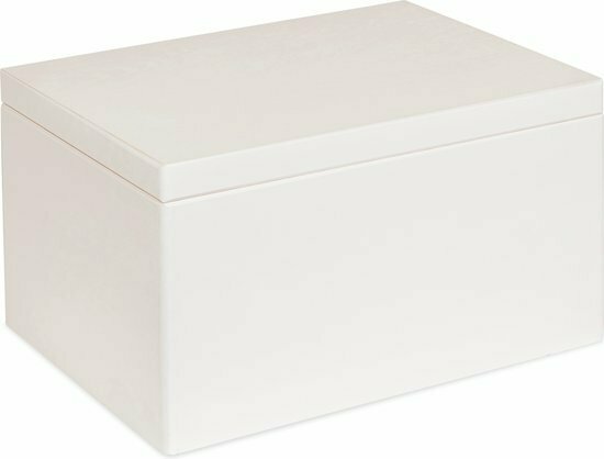 Storage box Rectangle Flap Lid White