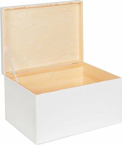 Storage box Rectangle Flap Lid White