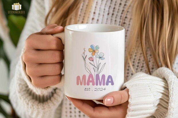 Mama Wildflower (3) Mok 11oz Wit