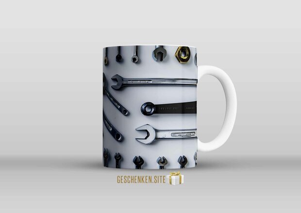 Papa Mechanic Tools 3D (2) Mug 11oz White 