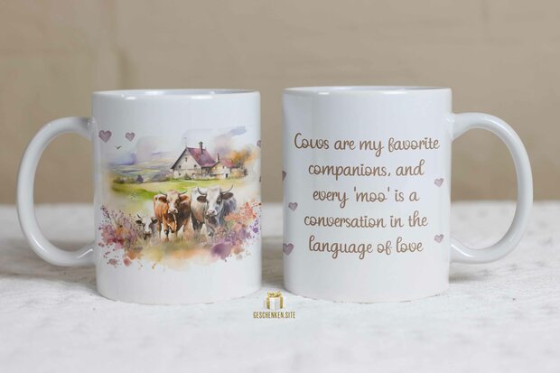 Cows are my favorite companions Mug 11oz White