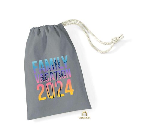 Family vacation 2024-01- COTTON STUFF BAG Pure Grey 