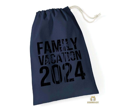 Family vacation 2024-02 - COTTON STUFF BAG Navy 