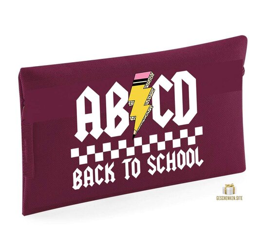 abcd back to school Etui - Burgundy