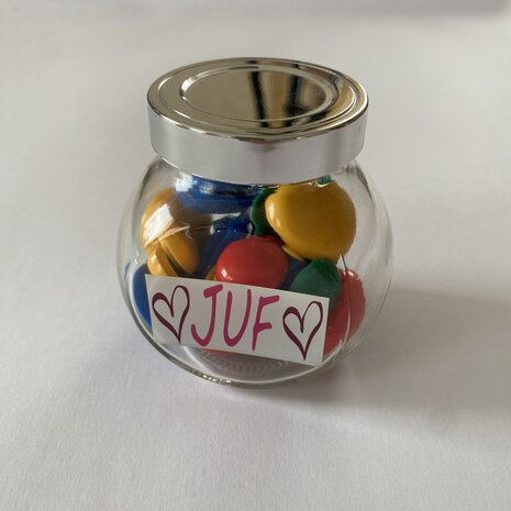 Candy jar teacher 8x8x5.5cm + magnets