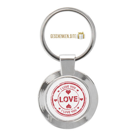 I Love You Sleutelhanger Rond - 35 mm